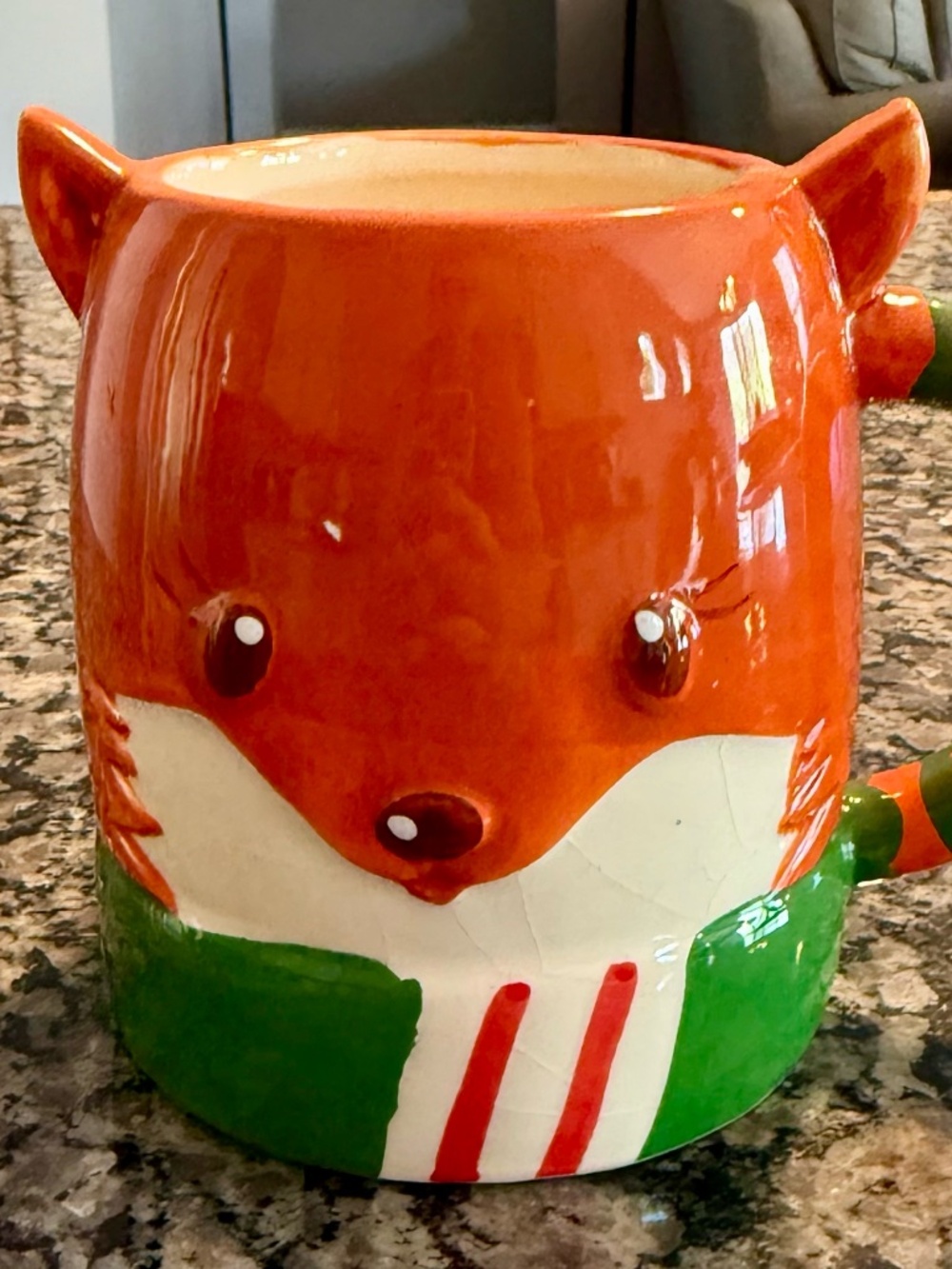 Ceramic Fox Mug - Orange - Approx 14 - 16 oz